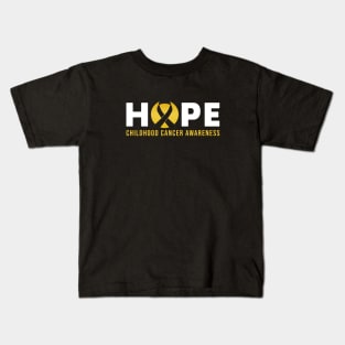 HOPE CANCER AWARENESS GOLD RIBBON Kids T-Shirt